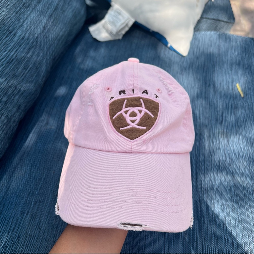Ariat Light Pink Cap with Brown Logo